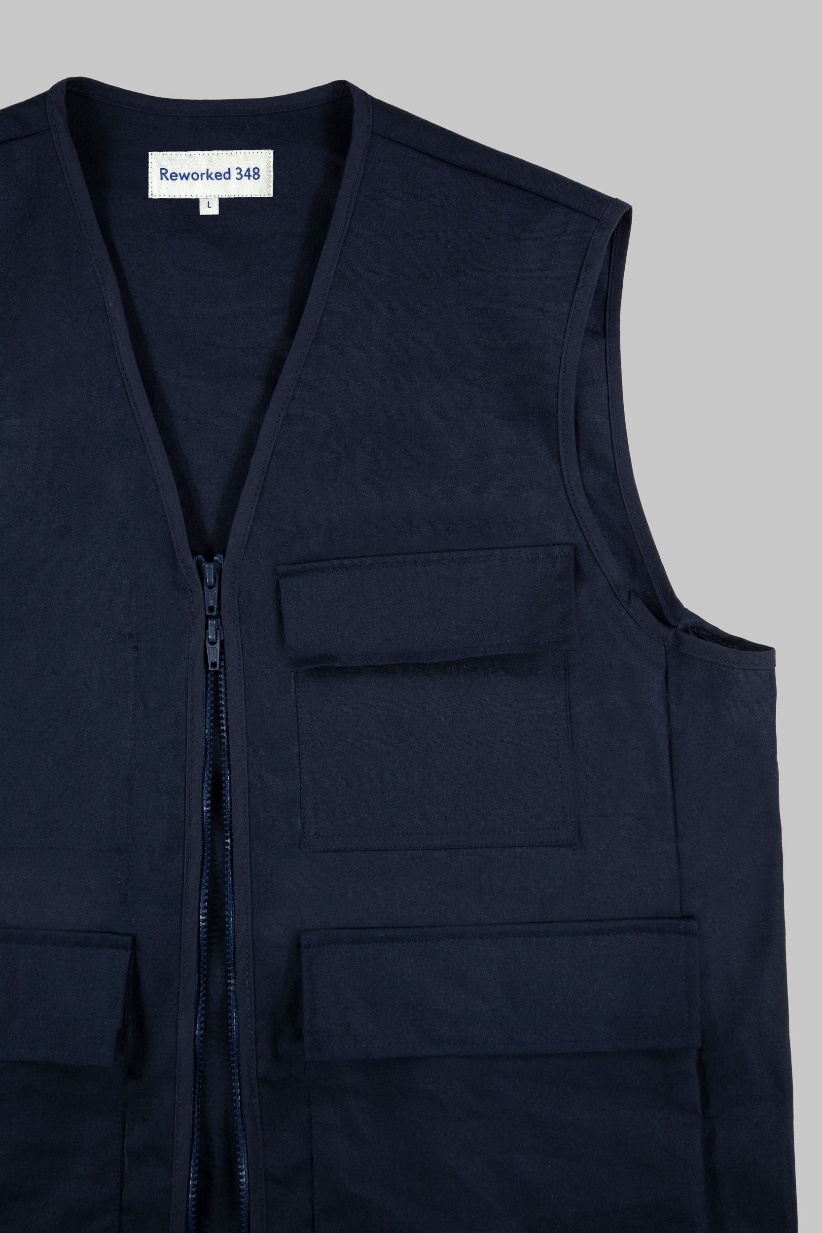 Micro Canvas Serviceman V Vest Dark Blue
