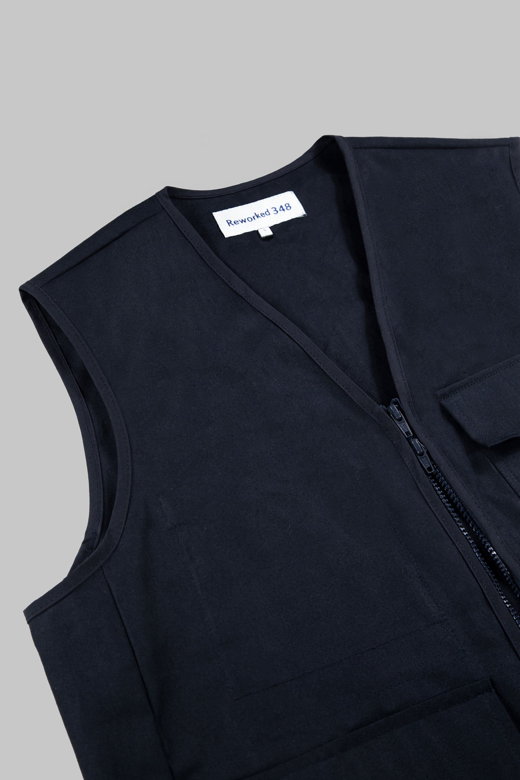 Micro Canvas Serviceman V Vest Dark Blue