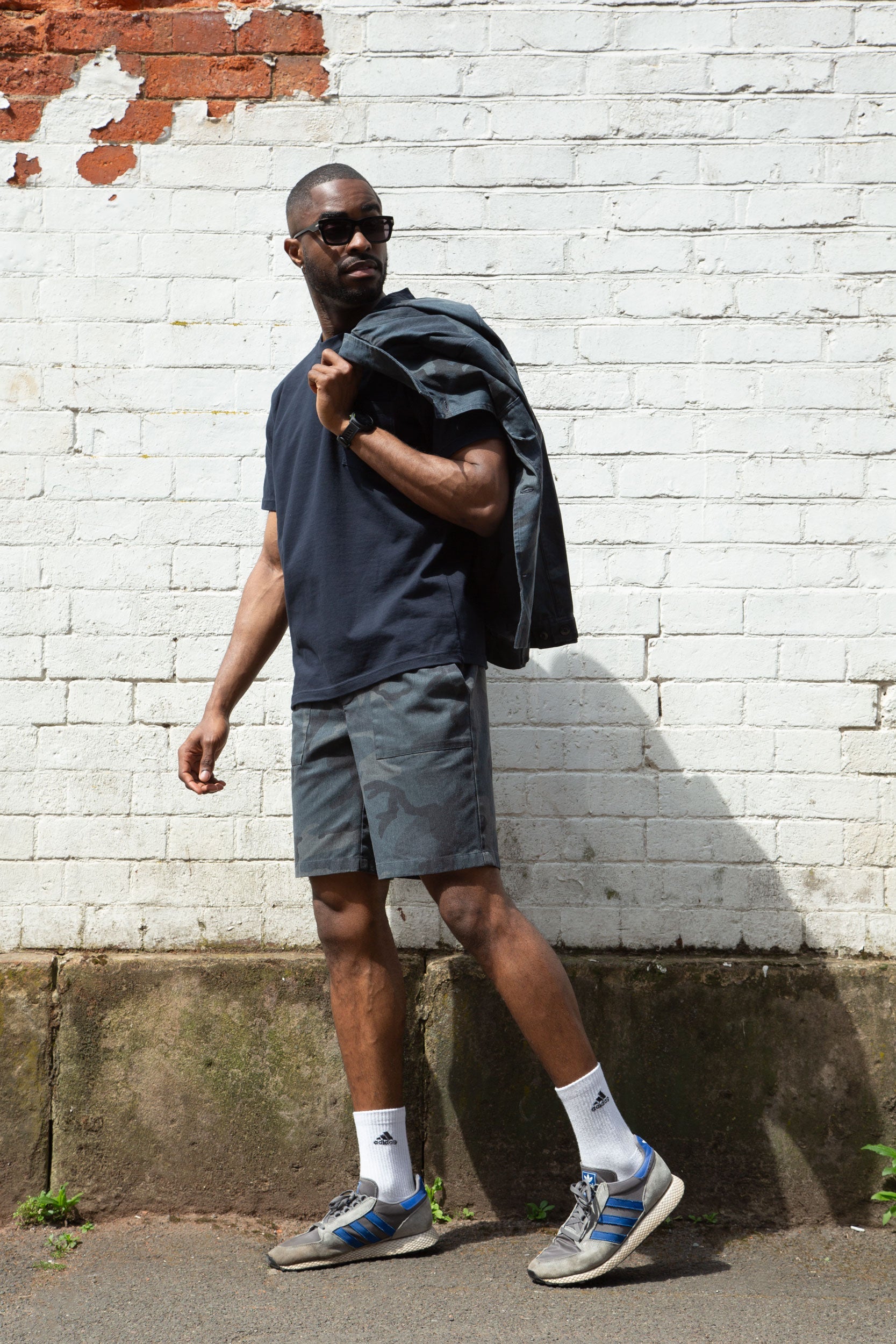 Arctic US Camo Utility Shorts Blue Grey