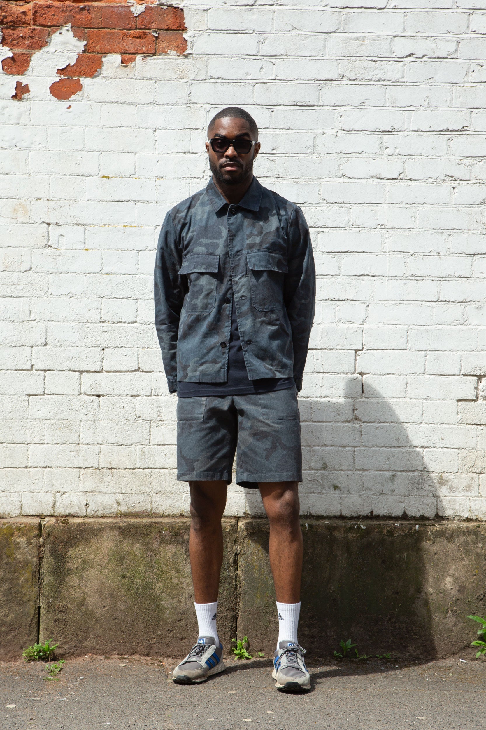 Arctic US Camo Utility Shorts Blue Grey