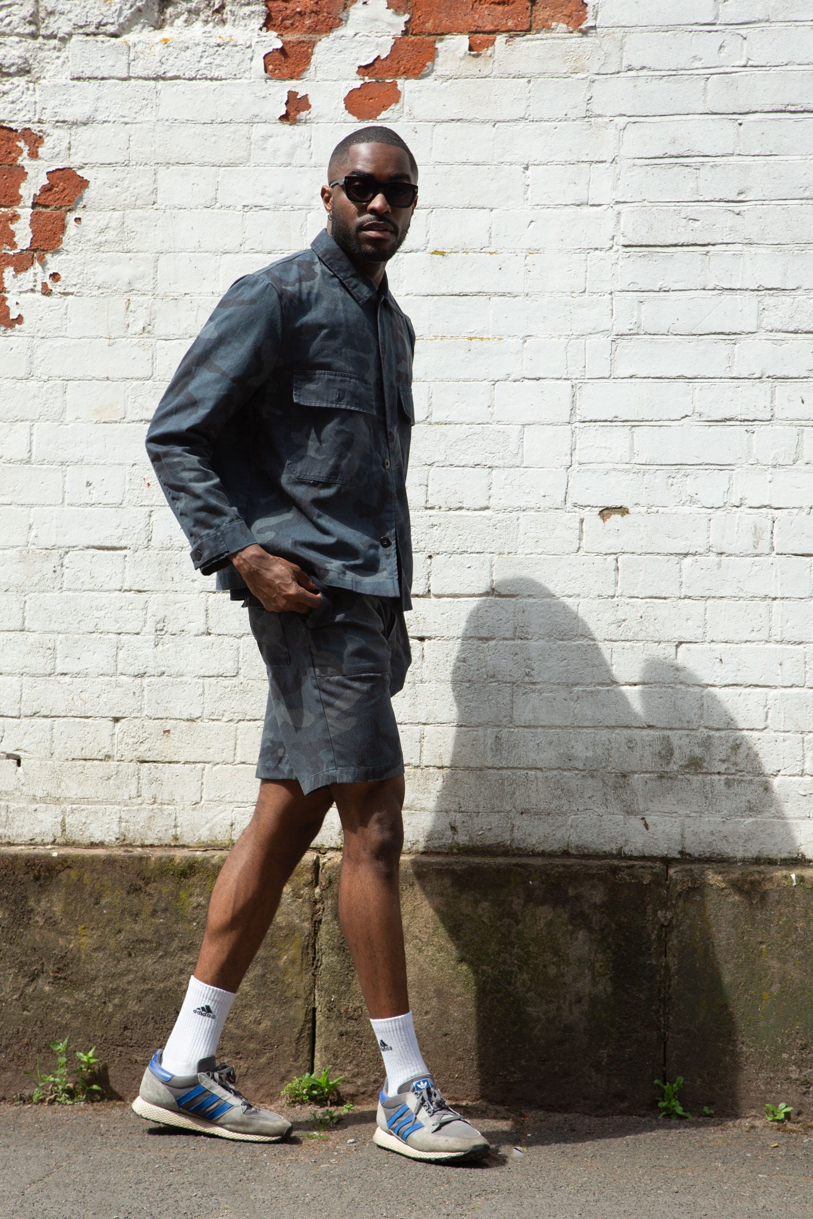 Arctic US Camo Utility Shorts Blue Grey