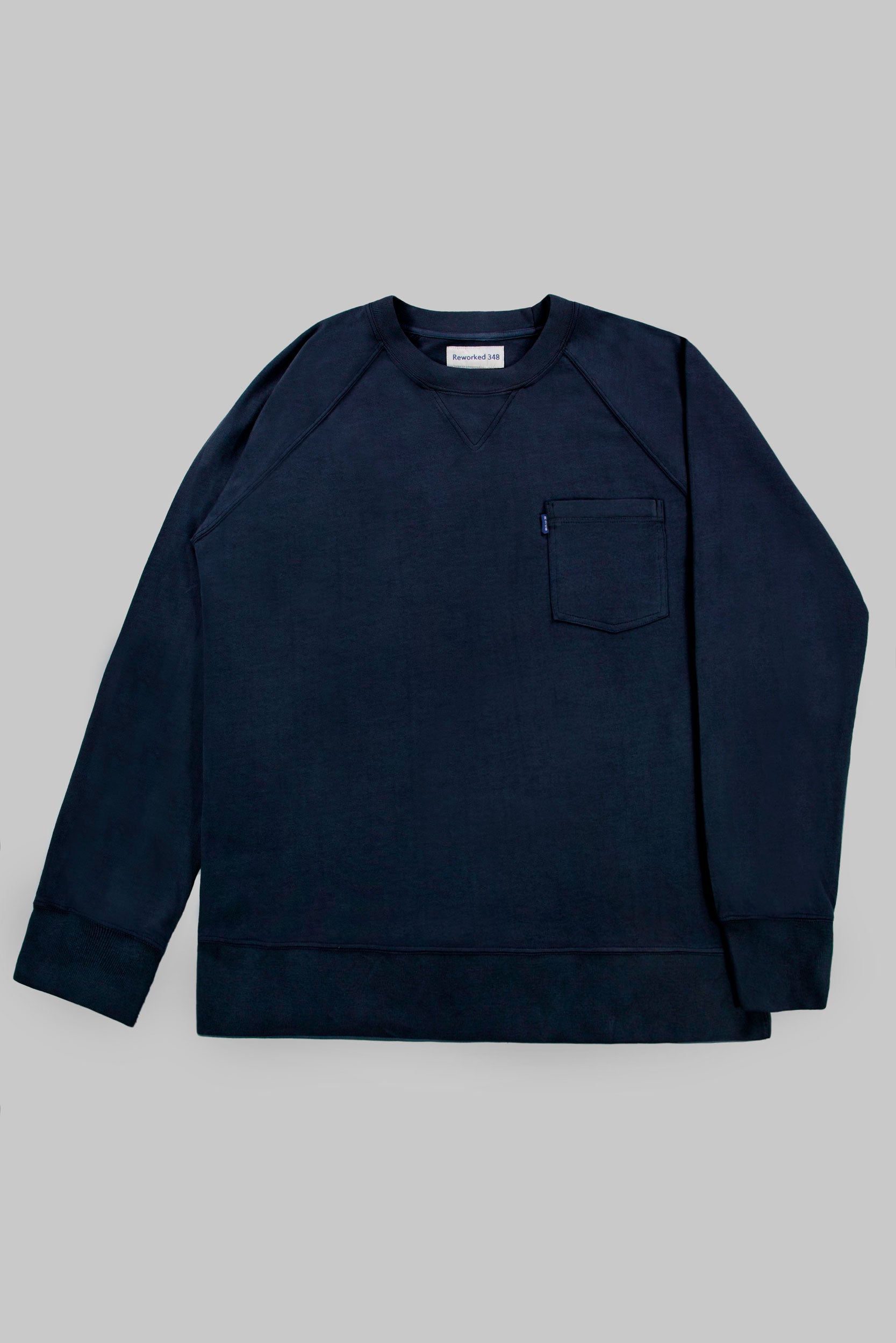 Middle Weight Pocket Sweatshirt Blue Black