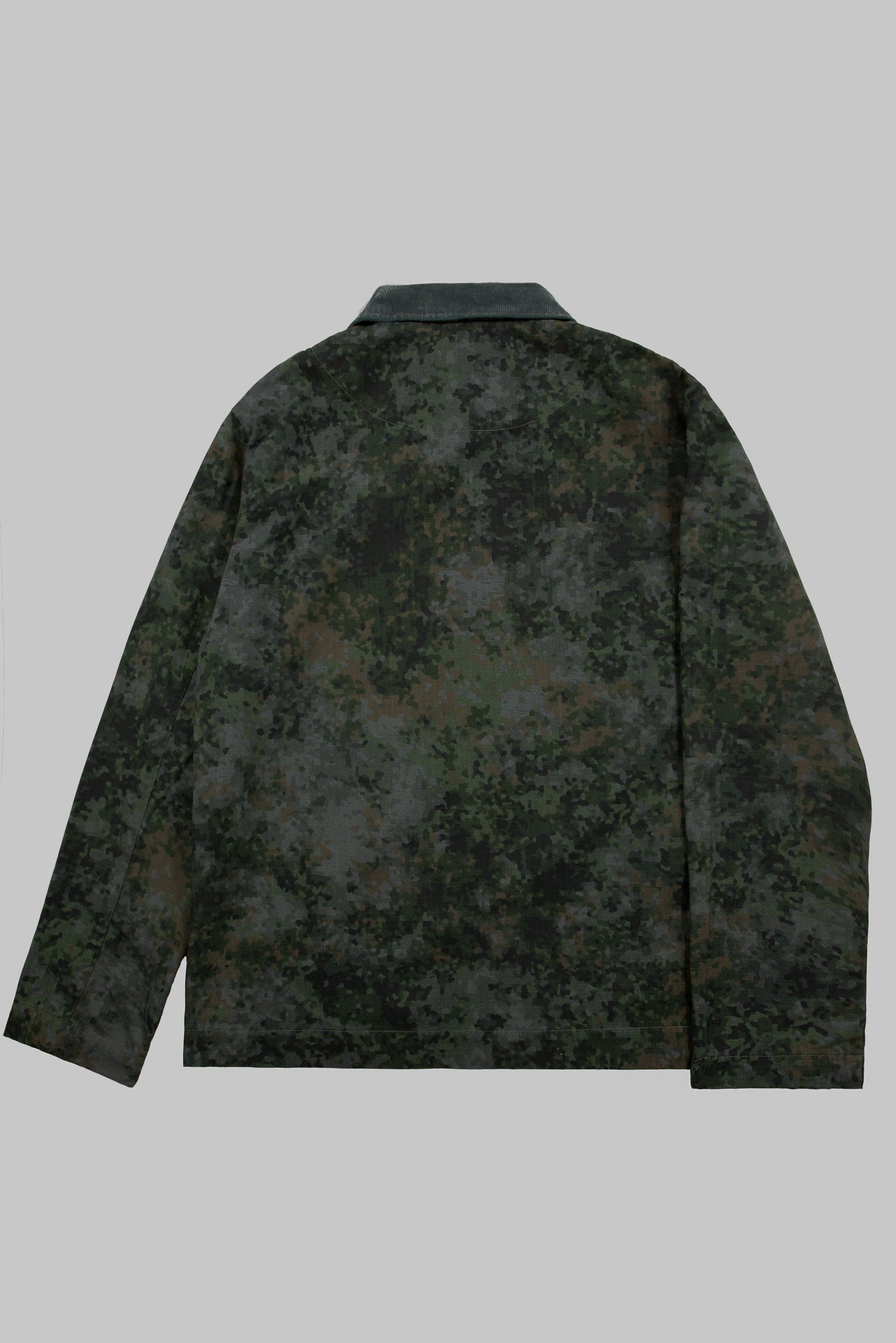 Rip-Stop Digital Camo Cord Collar Jacket Darkest Green