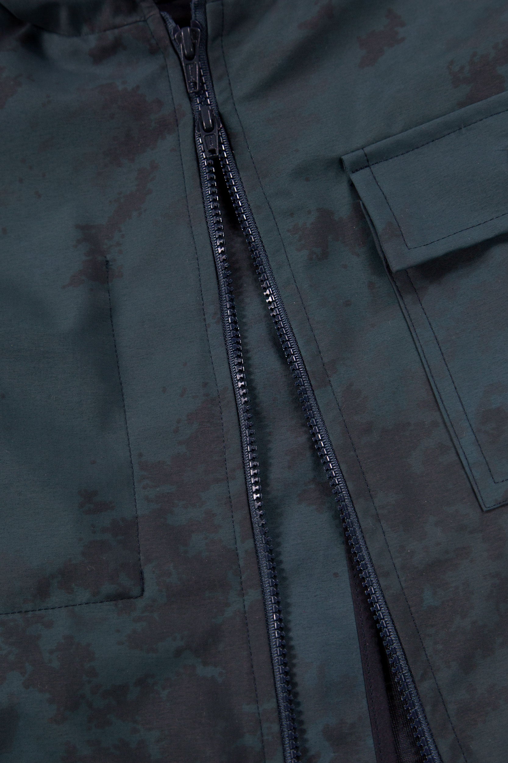 SP Hooded Camo Tech Jacket Slate Blue