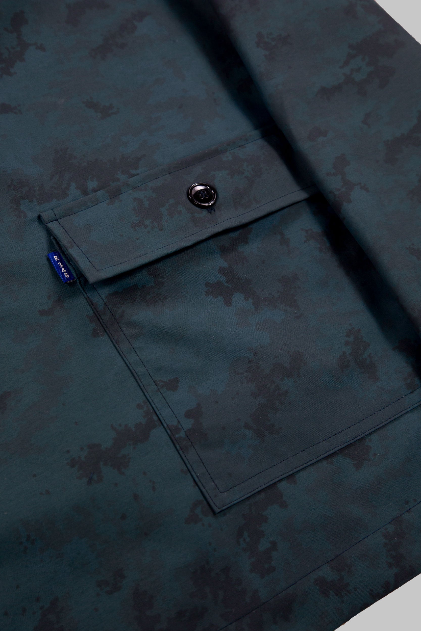 SP Hooded Camo Tech Jacket Slate Blue