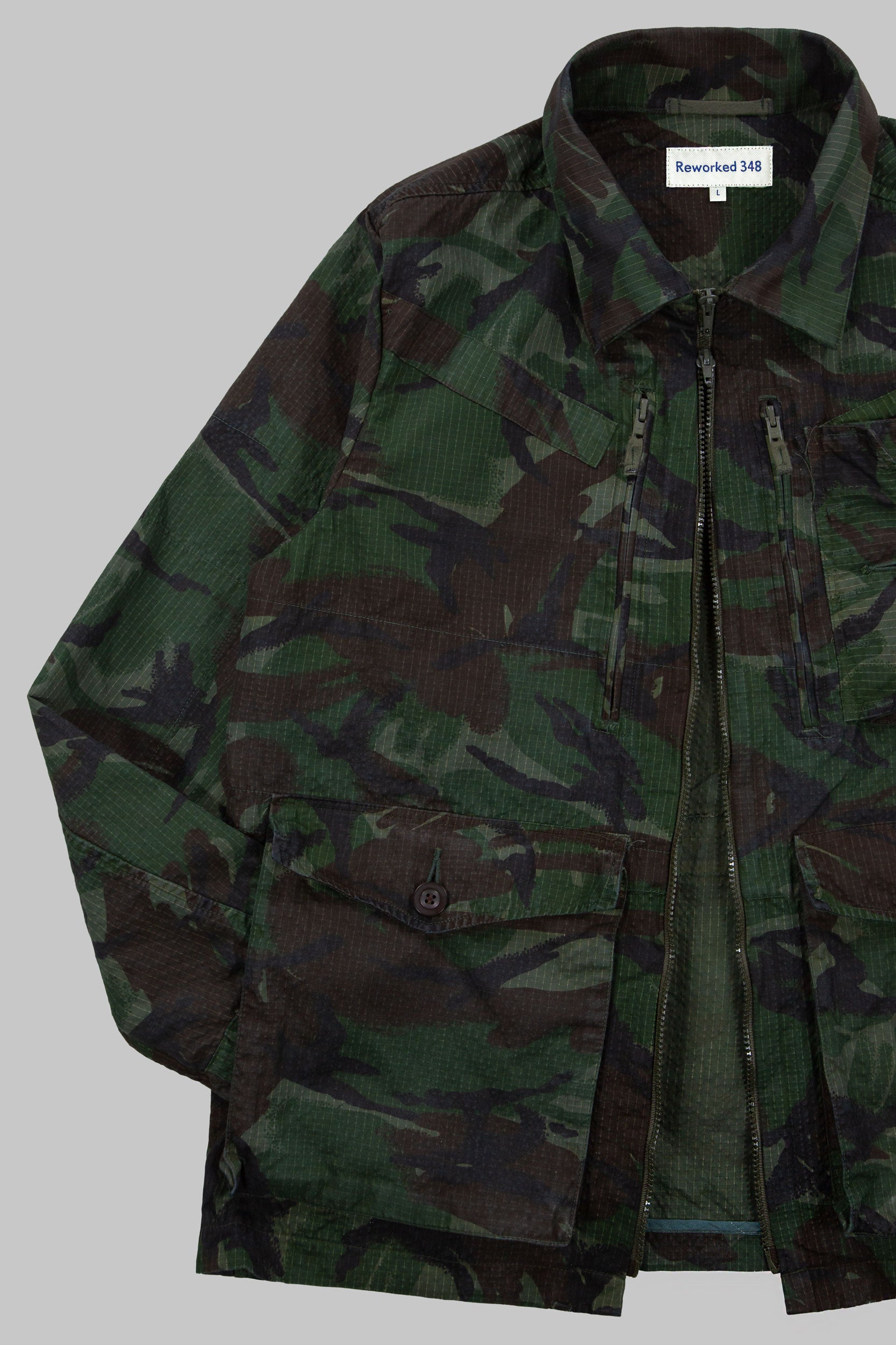 SP Rip-Stop Woodland Camo Jacket Green
