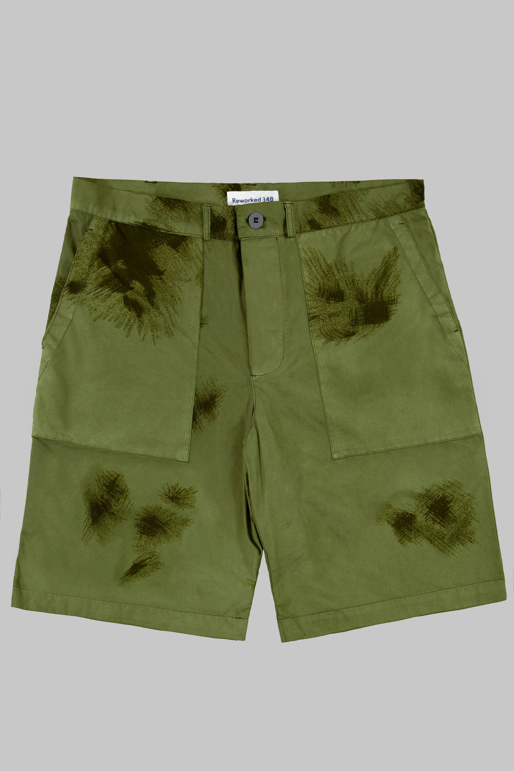 Snow Camo Utility Shorts Olive