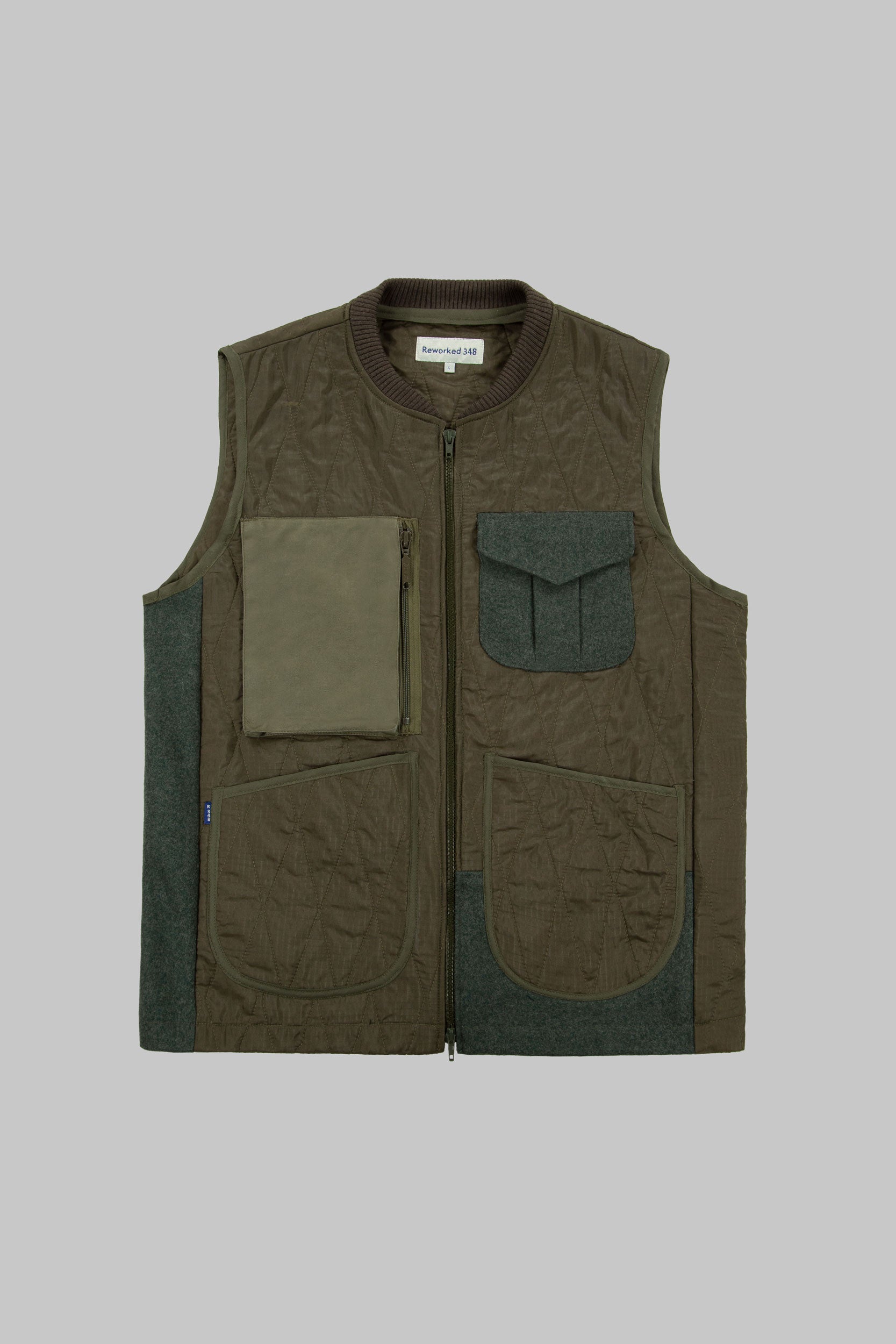 Tank Wool Panel Vest Khaki