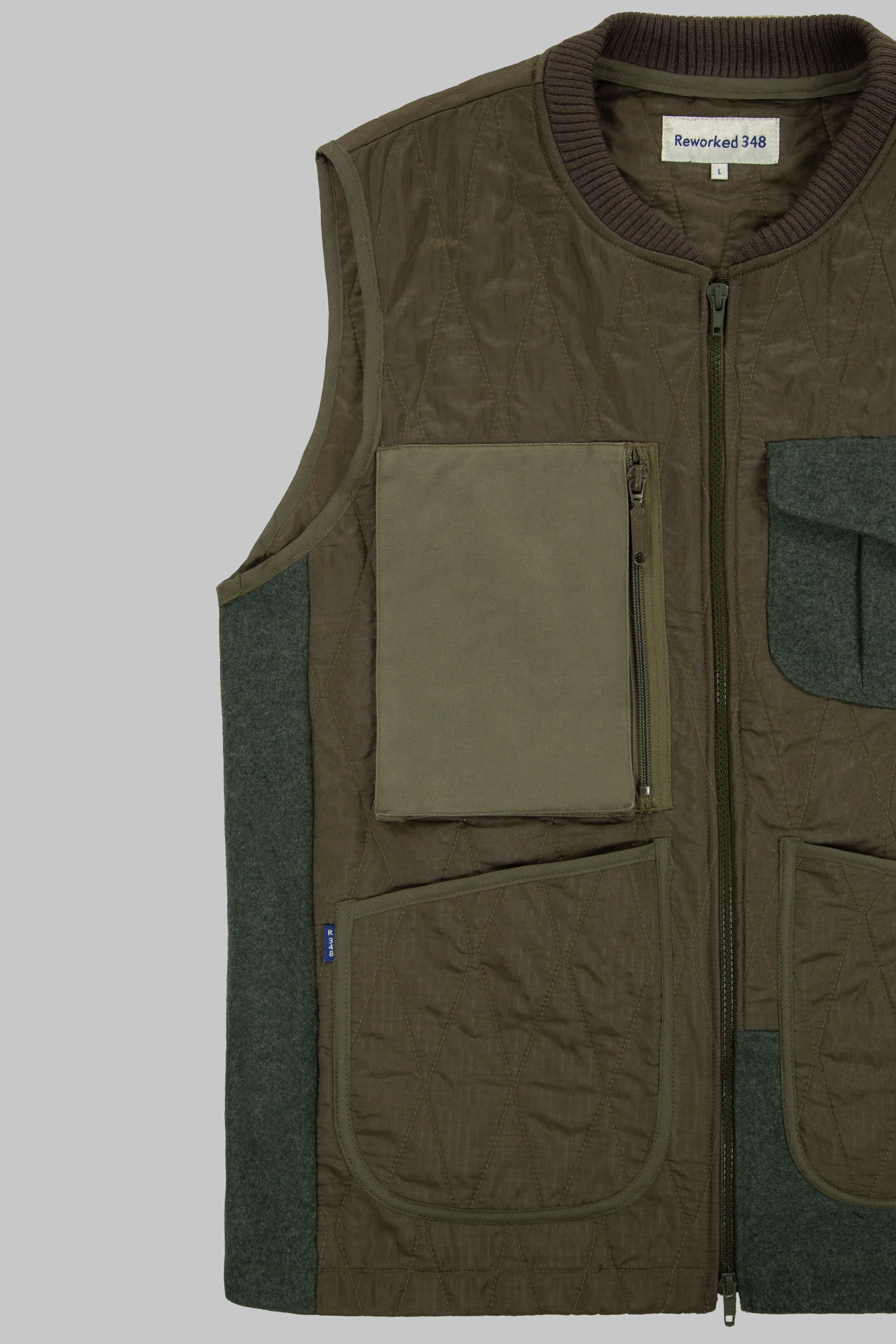 Tank Wool Panel Vest Khaki