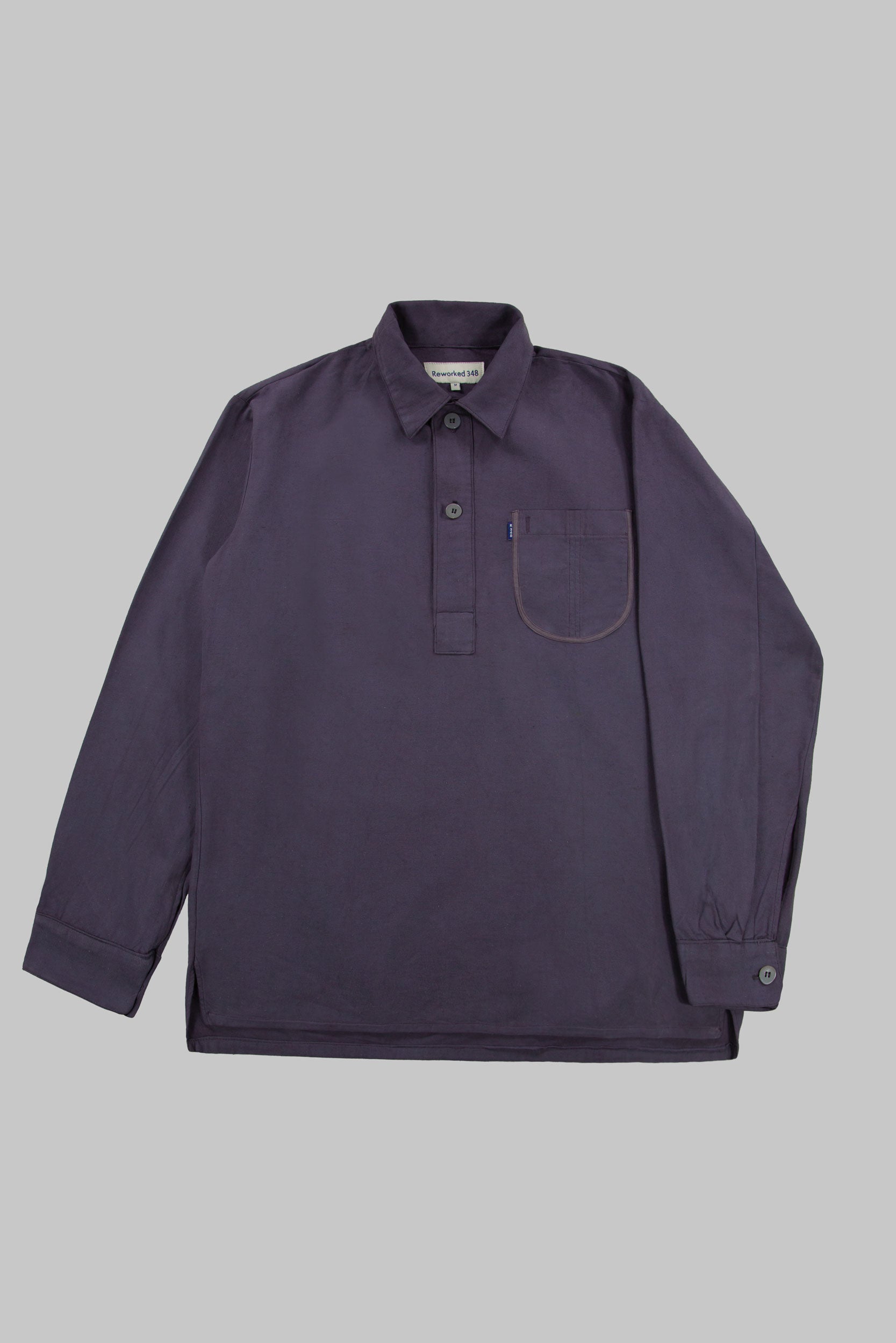 U Pocket Dorma Shirt Mute Deep Purple Indigo