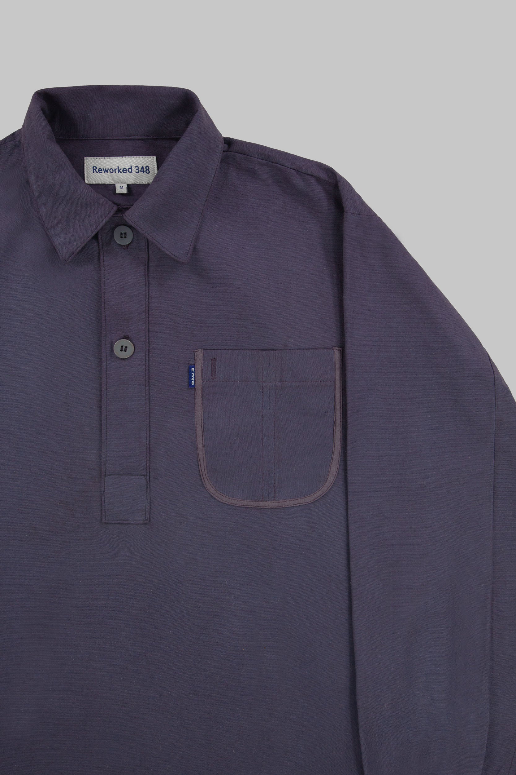 U Pocket Dorma Shirt Mute Deep Purple Indigo