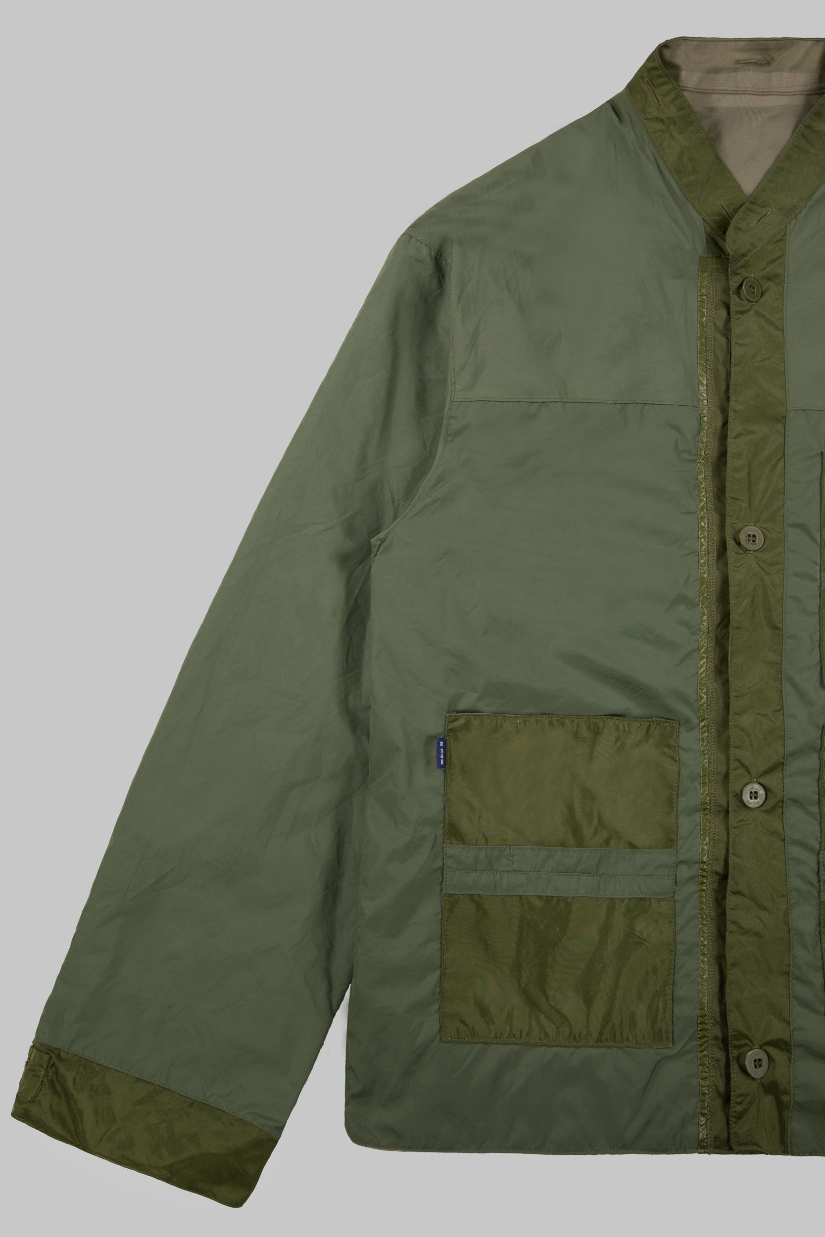 Wingman Reversible Track Jacket Contrast Khaki Grey