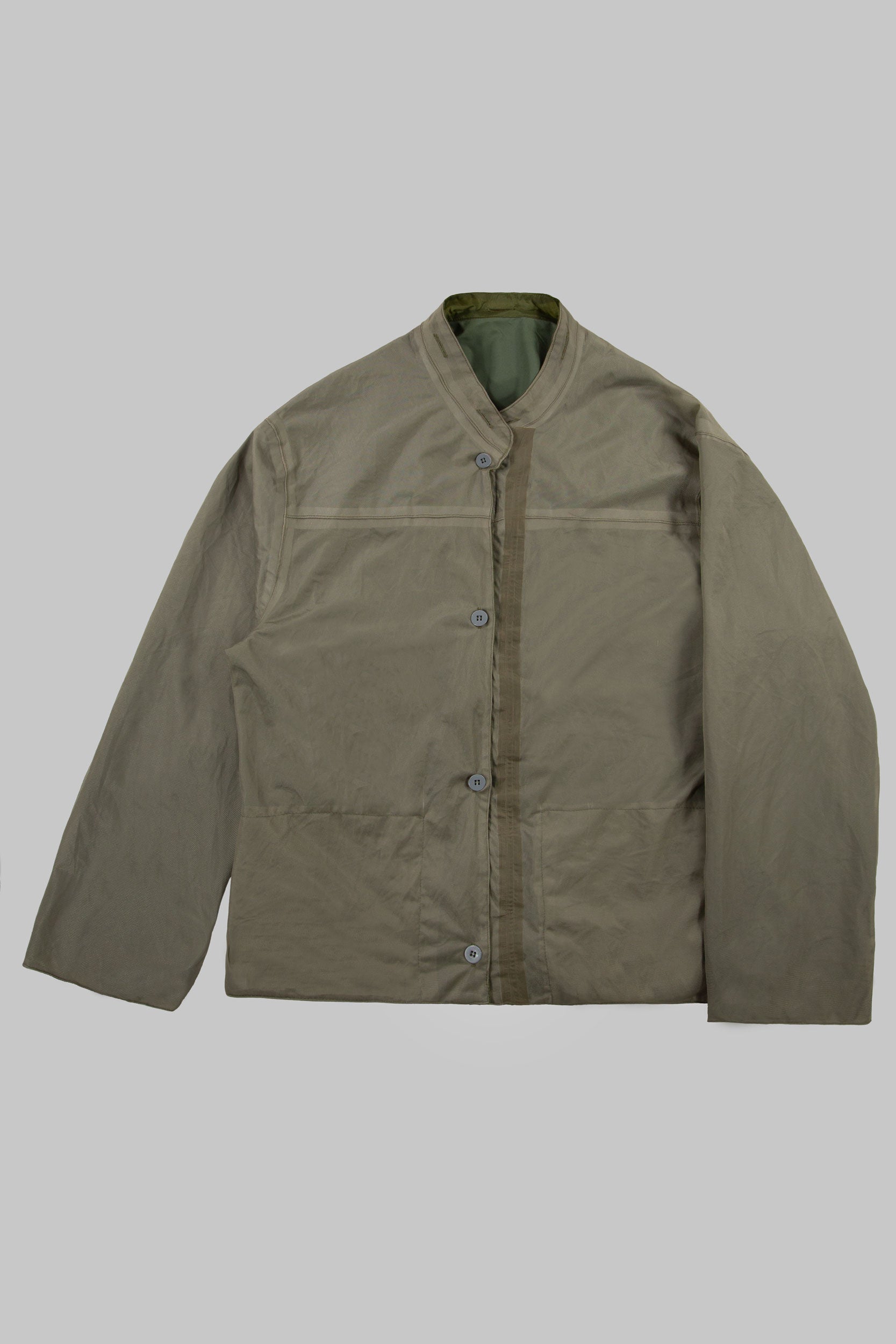 Wingman Reversible Track Jacket Contrast Khaki Grey