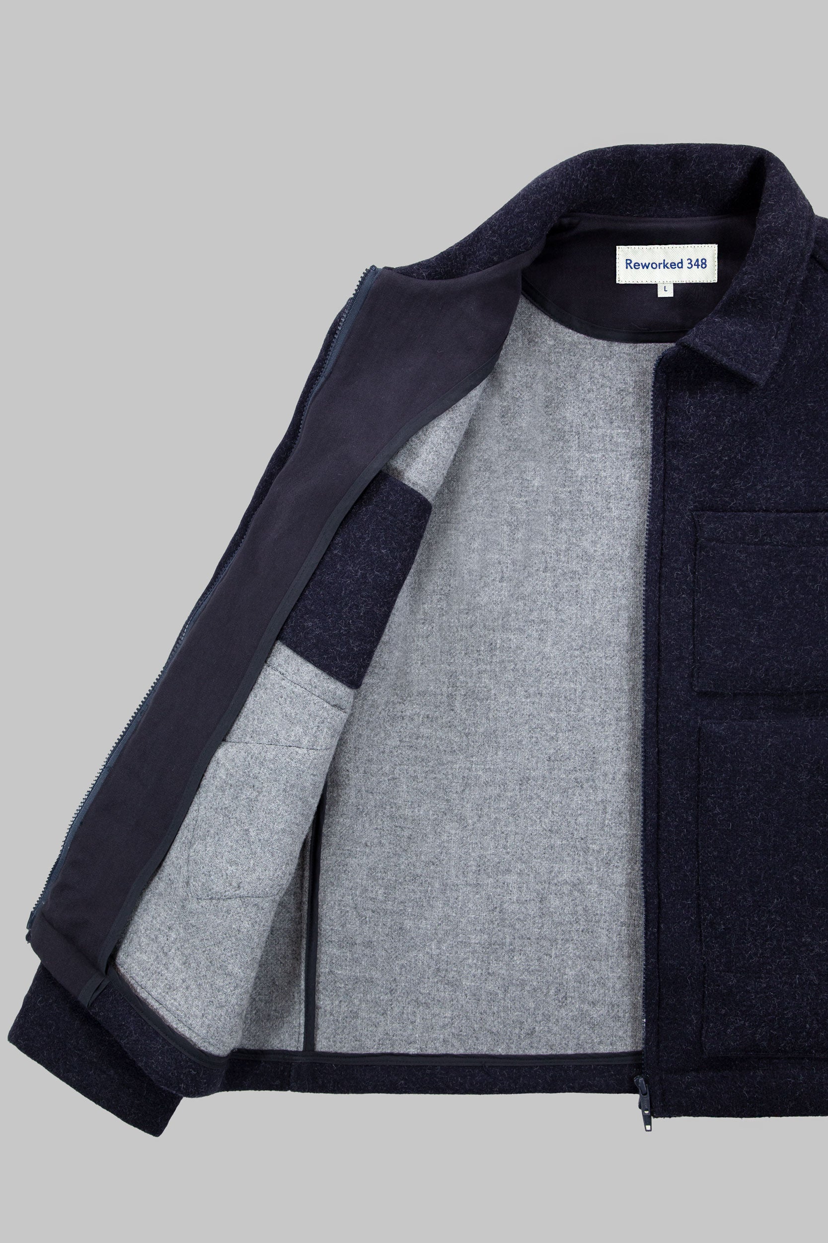 Works Wool & Cotton Jacket Dark Indigo