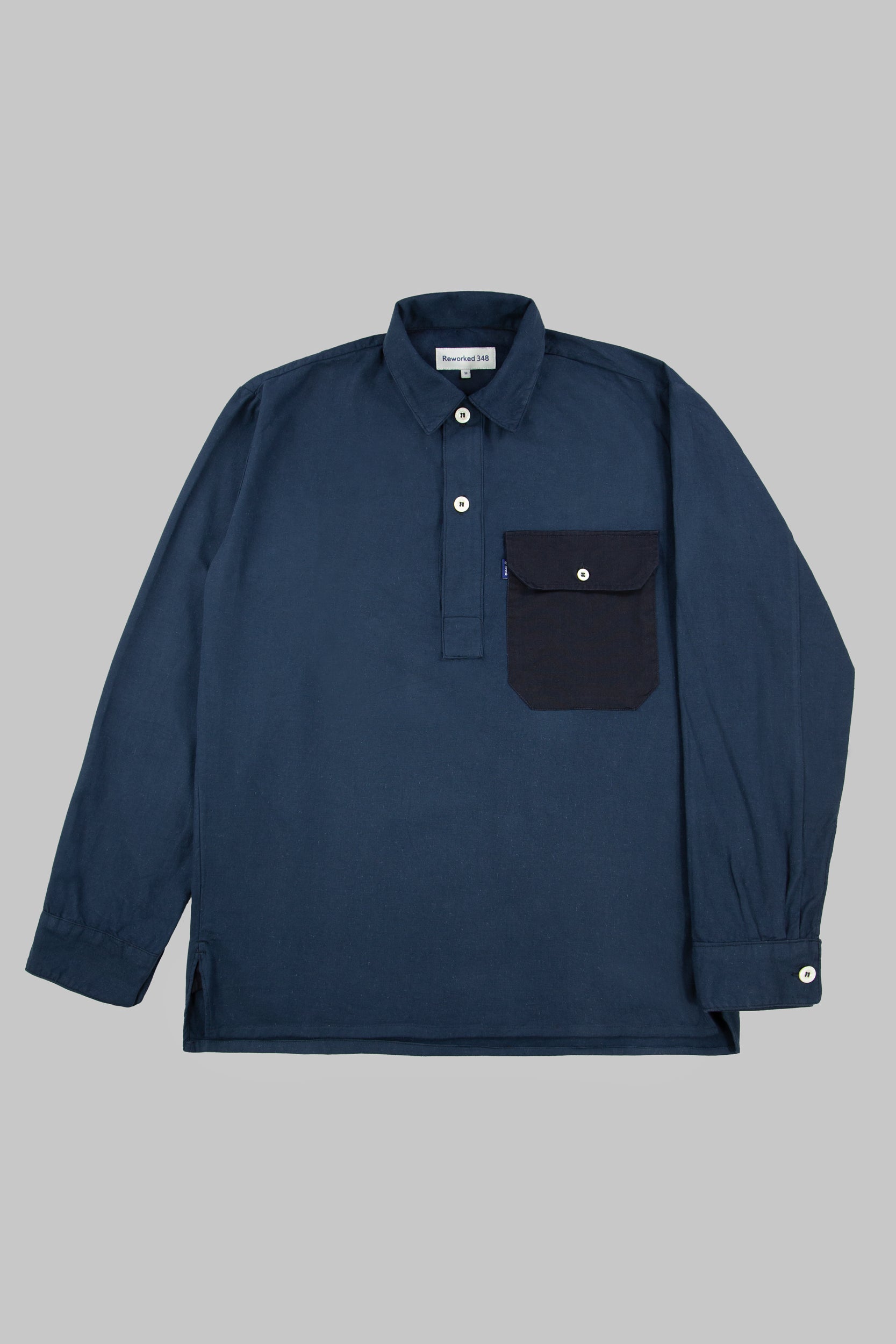 Contrast Pocket Dorma Shirt Dark Blue