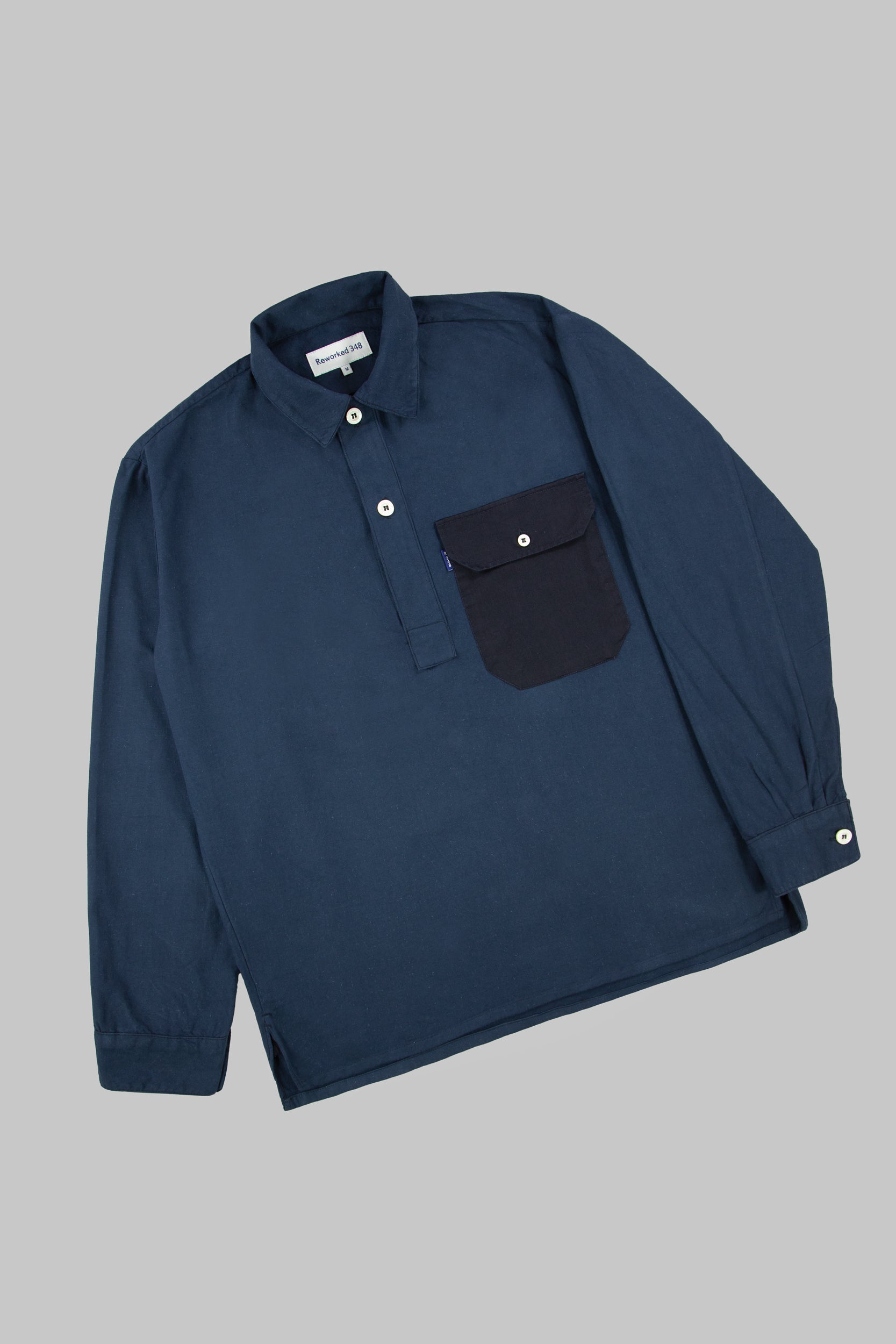 Contrast Pocket Dorma Shirt Dark Blue