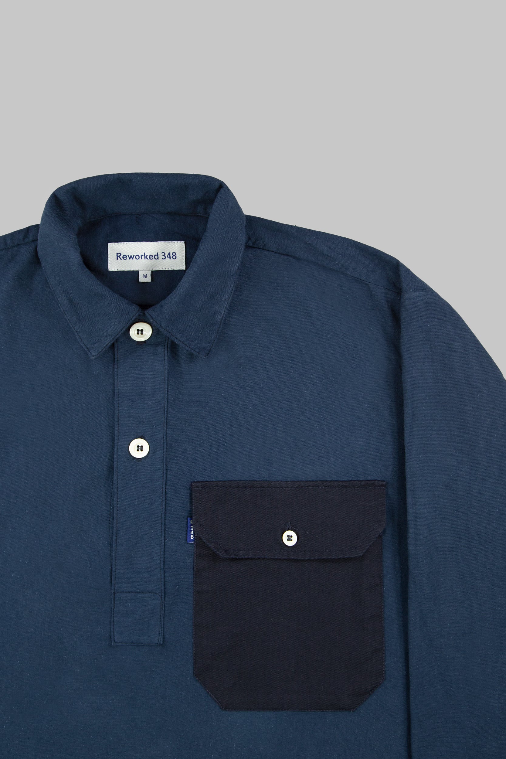 Contrast Pocket Dorma Shirt Dark Blue