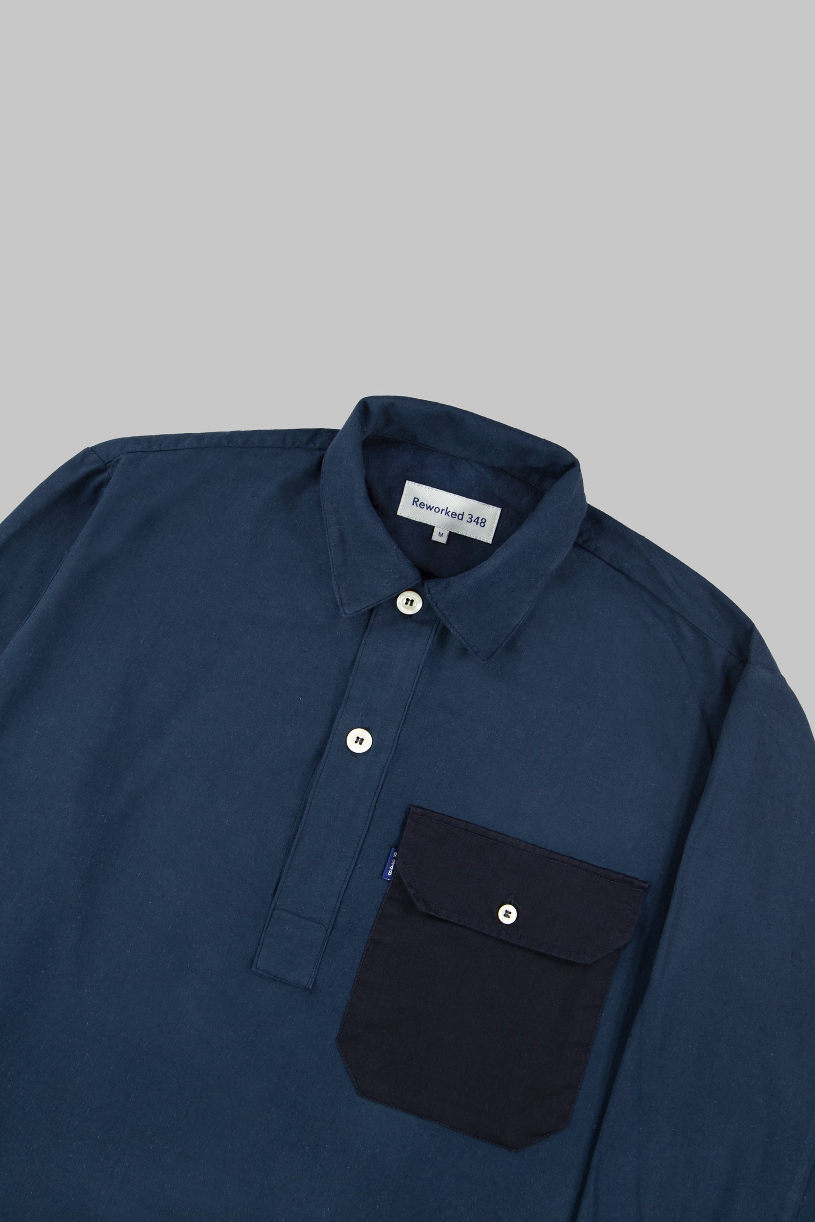 Contrast Pocket Dorma Shirt Dark Blue