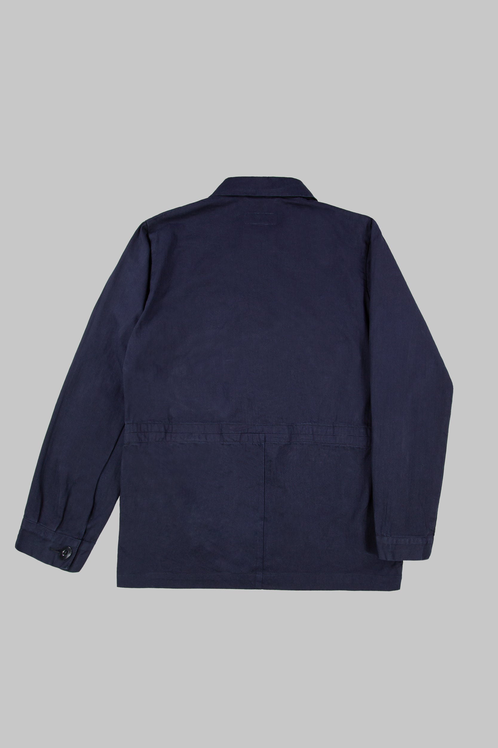 Herringbone Coverall Jacket Blue Black