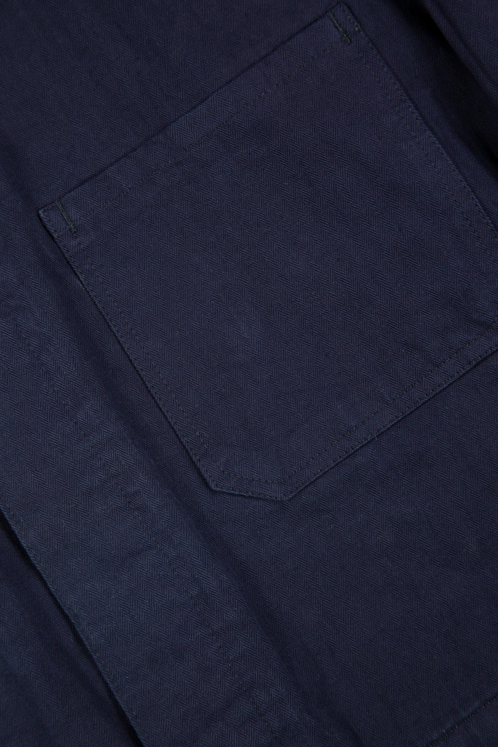Herringbone Coverall Jacket Blue Black