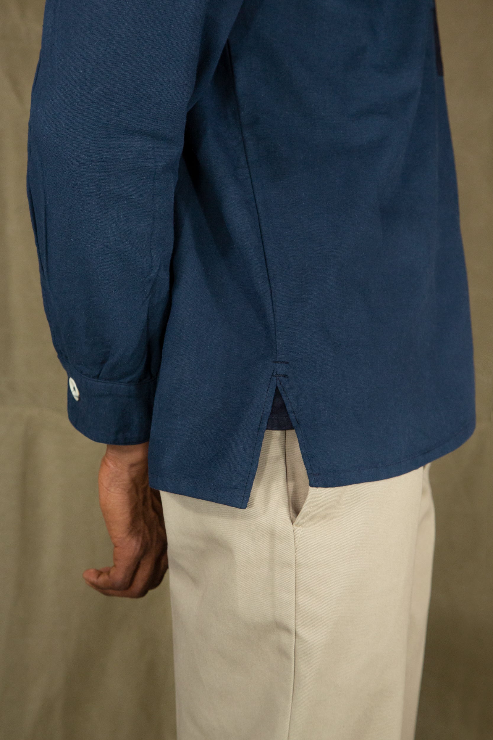 Contrast Pocket Dorma Shirt Dark Blue